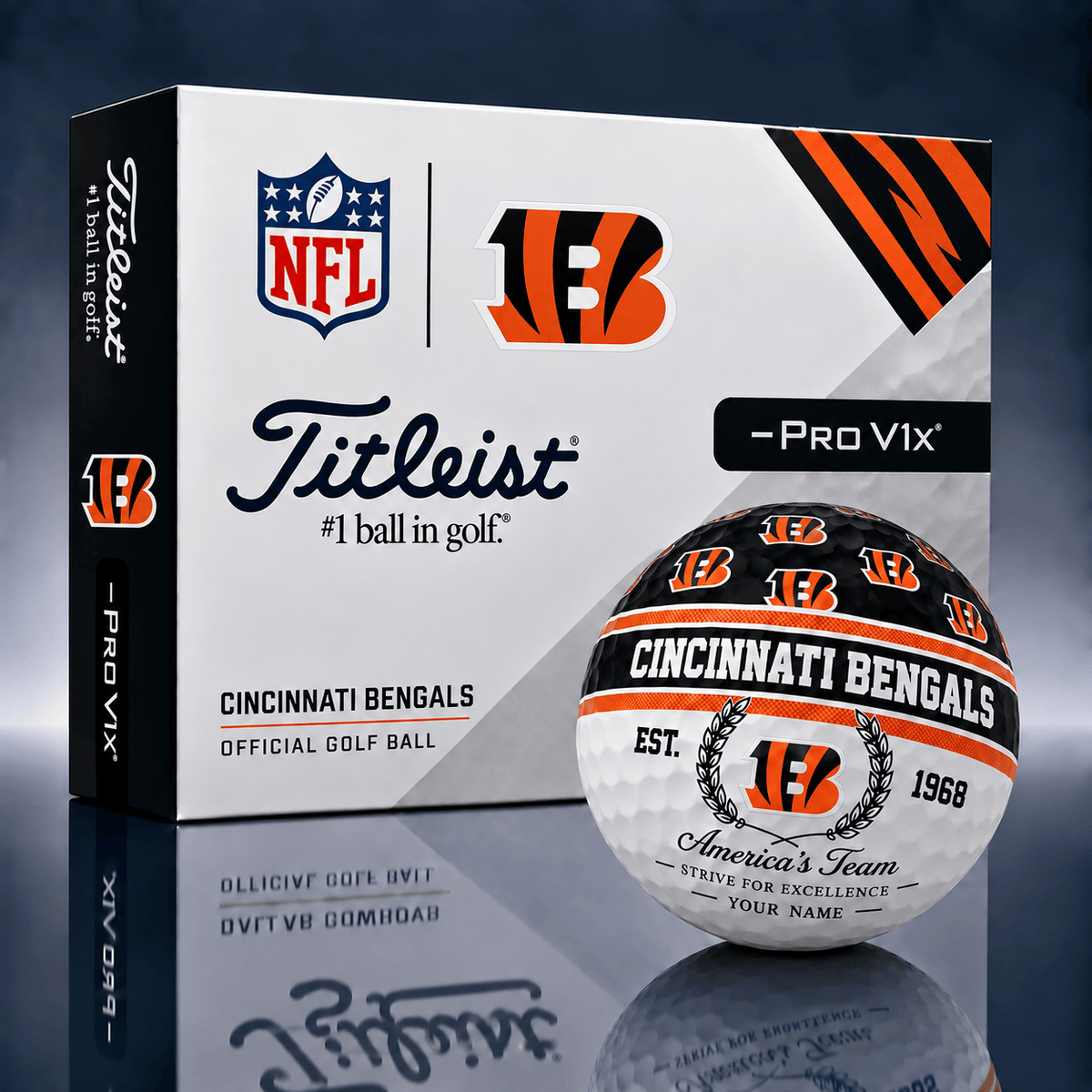 Cincinnati Bengals Personalized Golf Ball Limited Edition