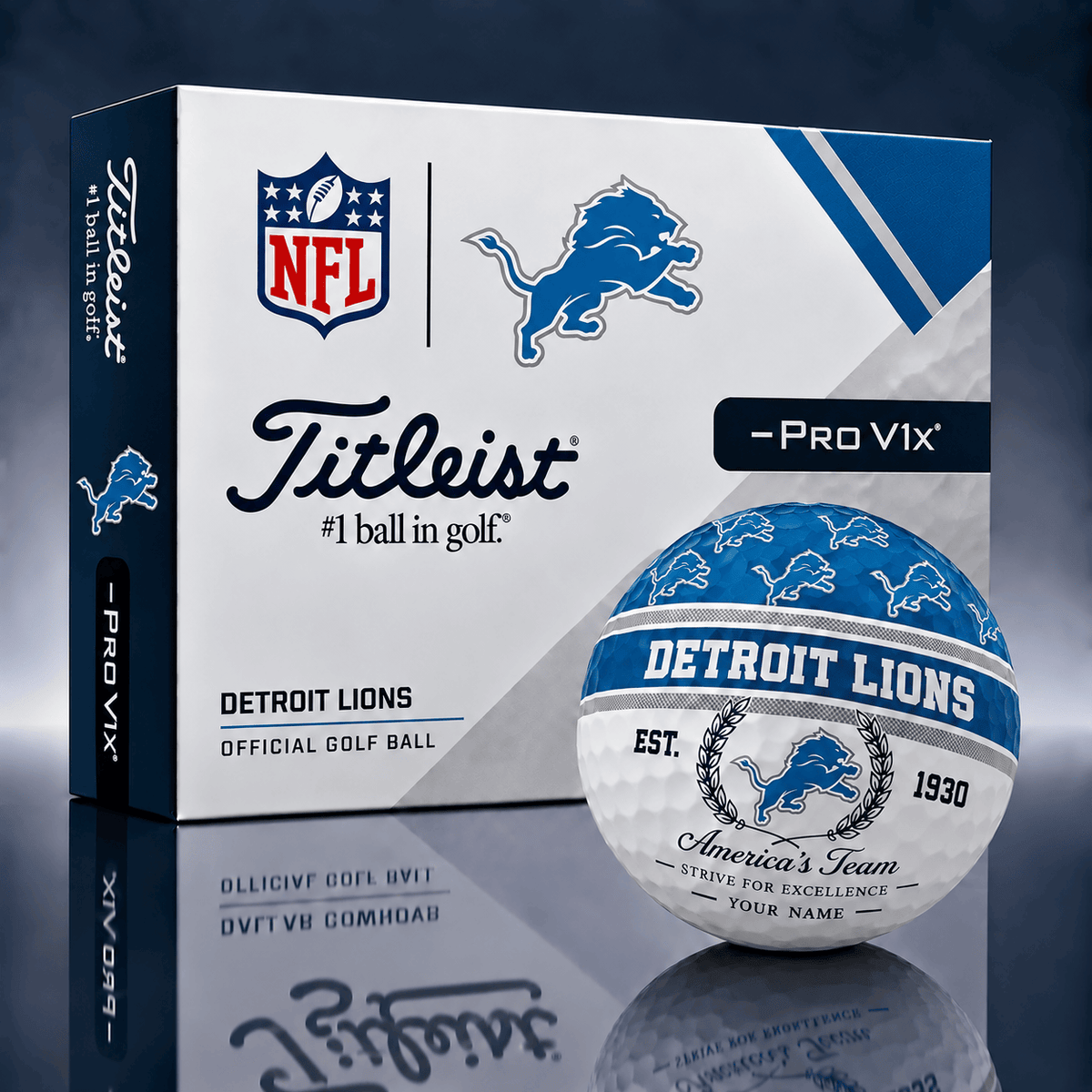 Detroit Lions Personalized Golf Ball Limited Edition