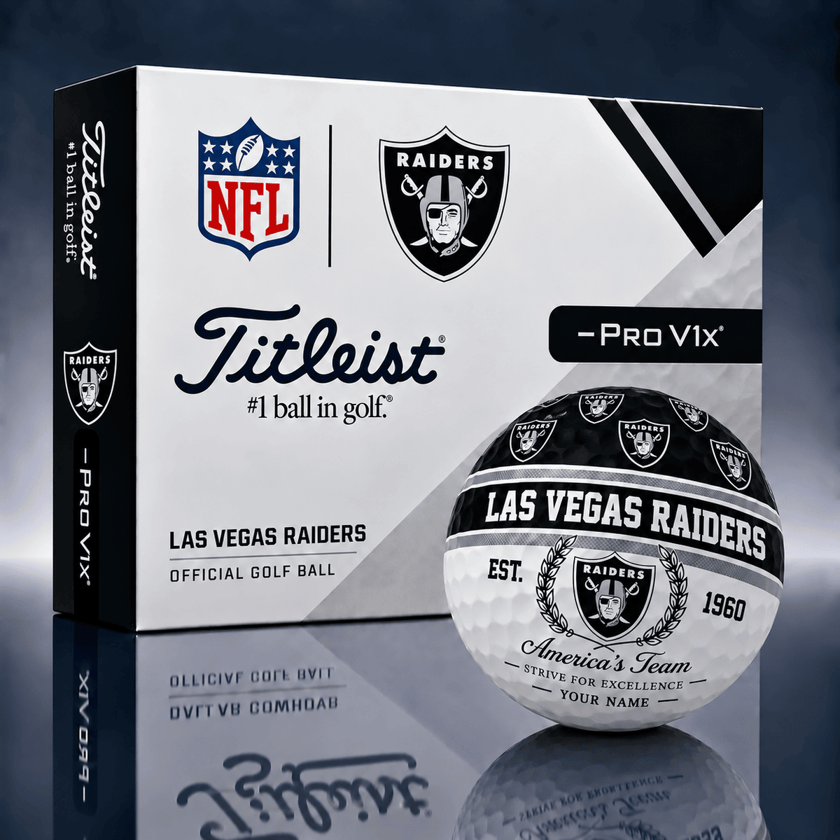 Las Vegas Raiders Personalized Golf Ball Limited Edition