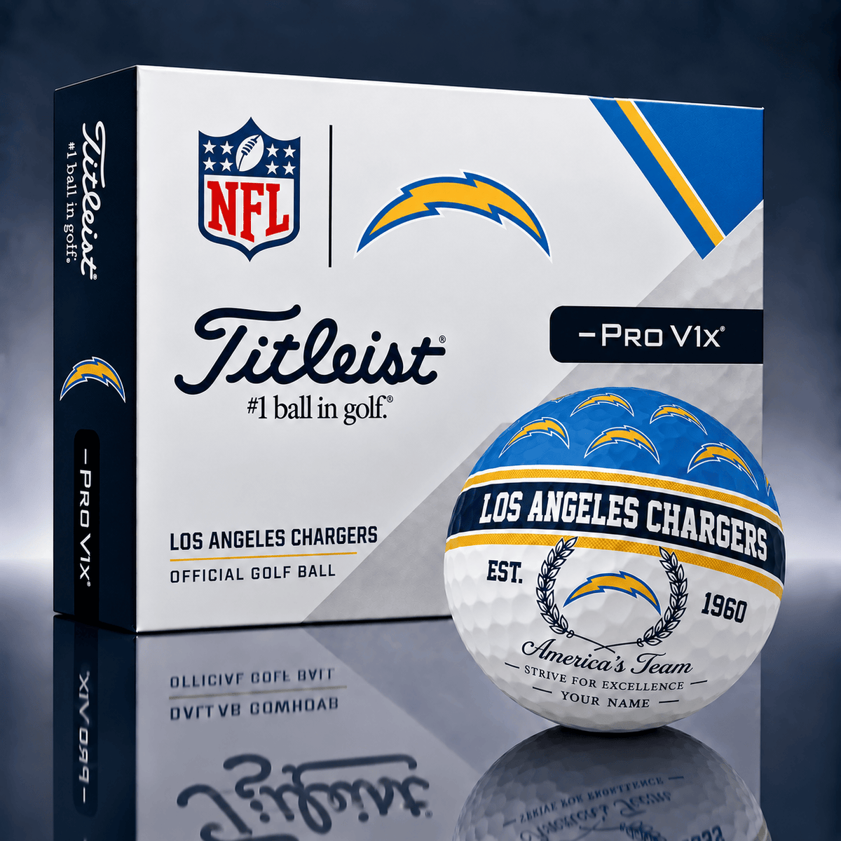 Los Angeles Chargers Personalized Golf Ball Limited Edition