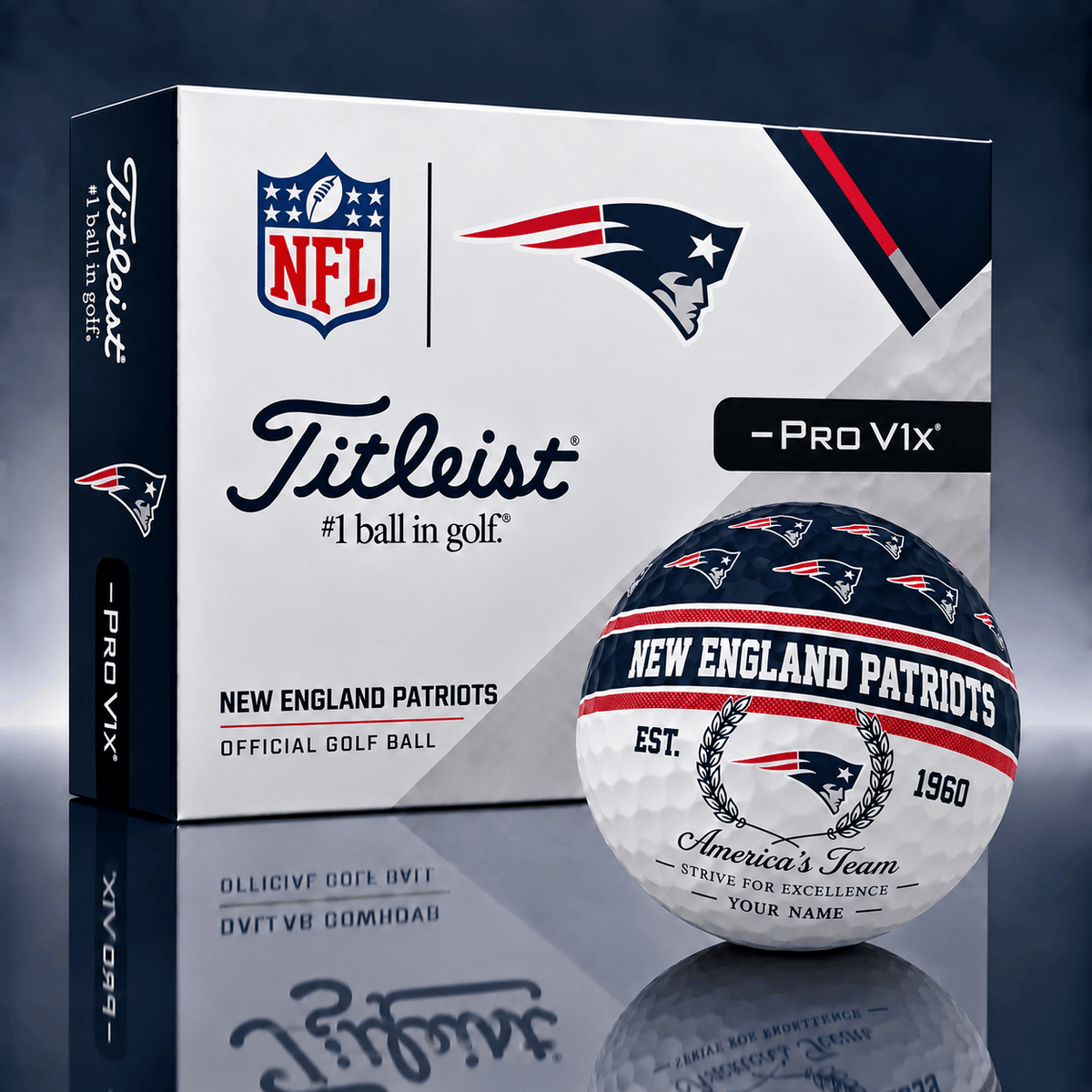 New England Patriots Personalized Golf Ball Limited Edition