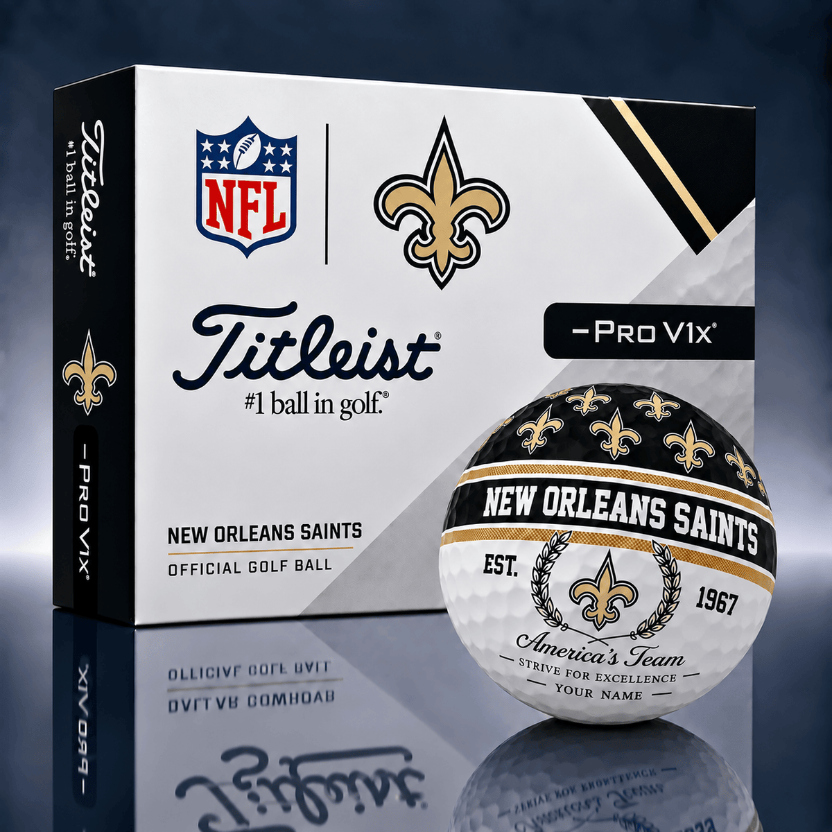 New Orleans Saints Personalized Golf Ball Limited Edition