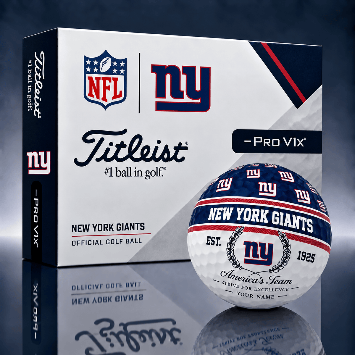 New York Giants Personalized Golf Ball Limited Edition