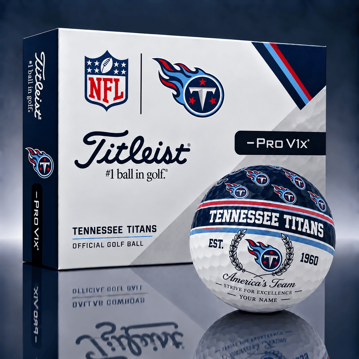 Tennessee Titans Personalized Golf Ball Limited Edition