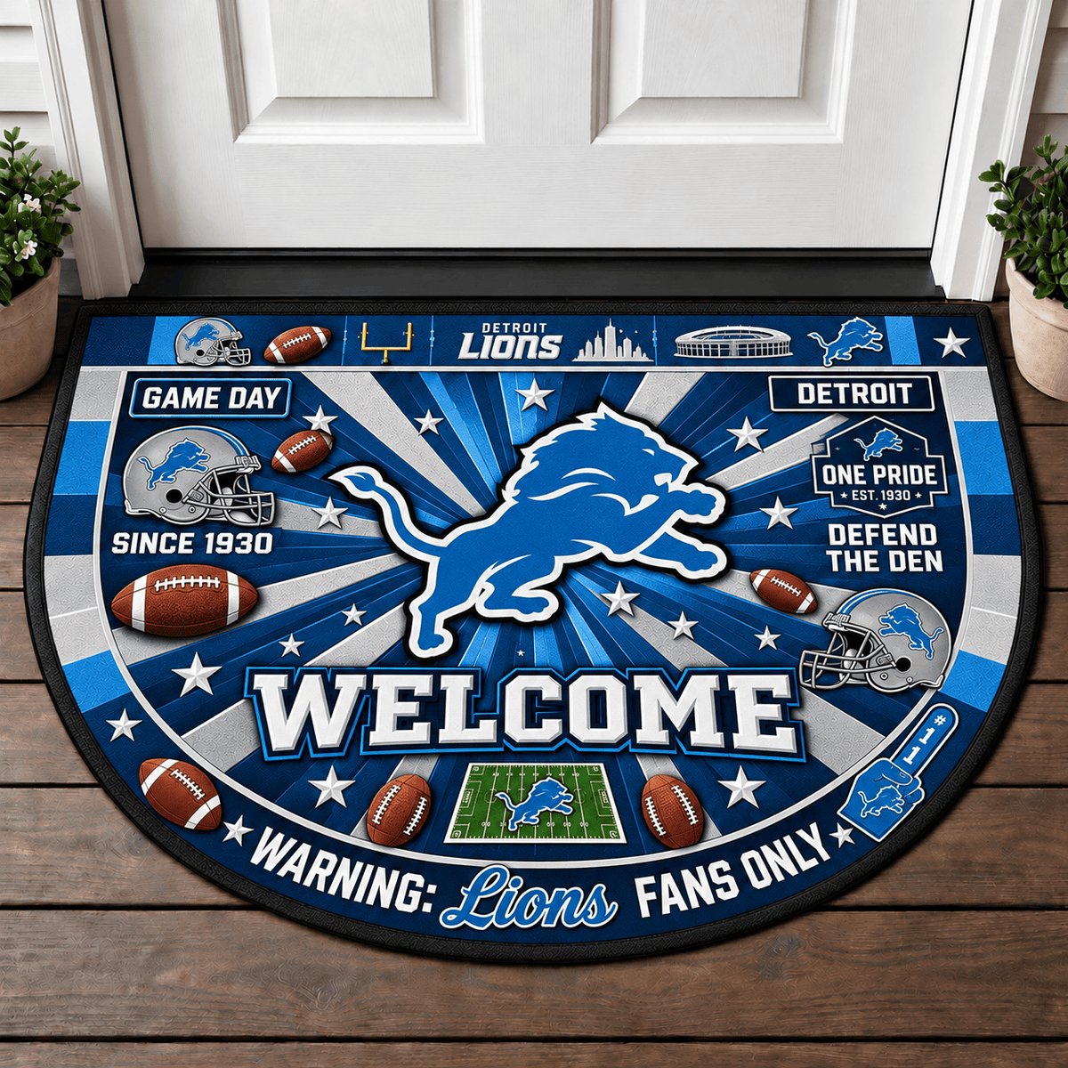 Detroit Lions NFL Doormat Gift For Fan - Limited Edition