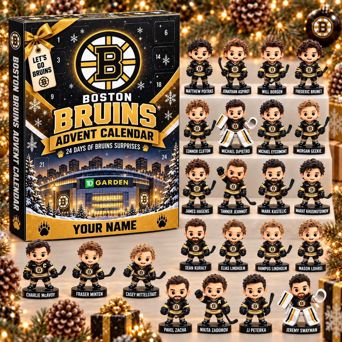 Boston Bruins NHL 24 Days of Surprises Advent Calendar
