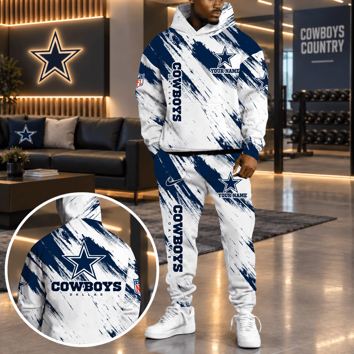 Dallas Cowboys Personalized NFL Team Hoodie & Sweatpants Set