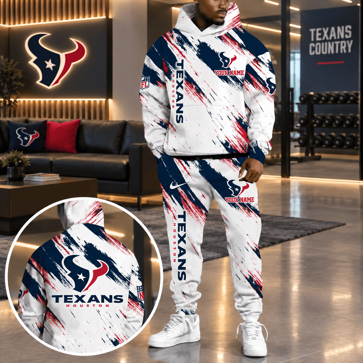 Houston Texans Personalized NFL Team Hoodie & Sweatpants Set