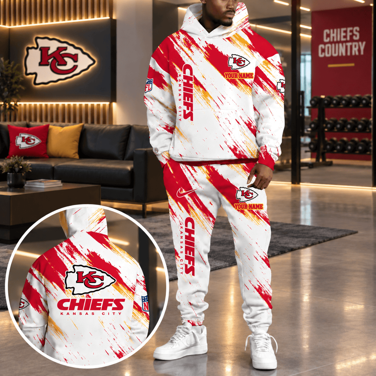 Kansas City Chiefs Personalized NFL Team Hoodie & Sweatpants Set