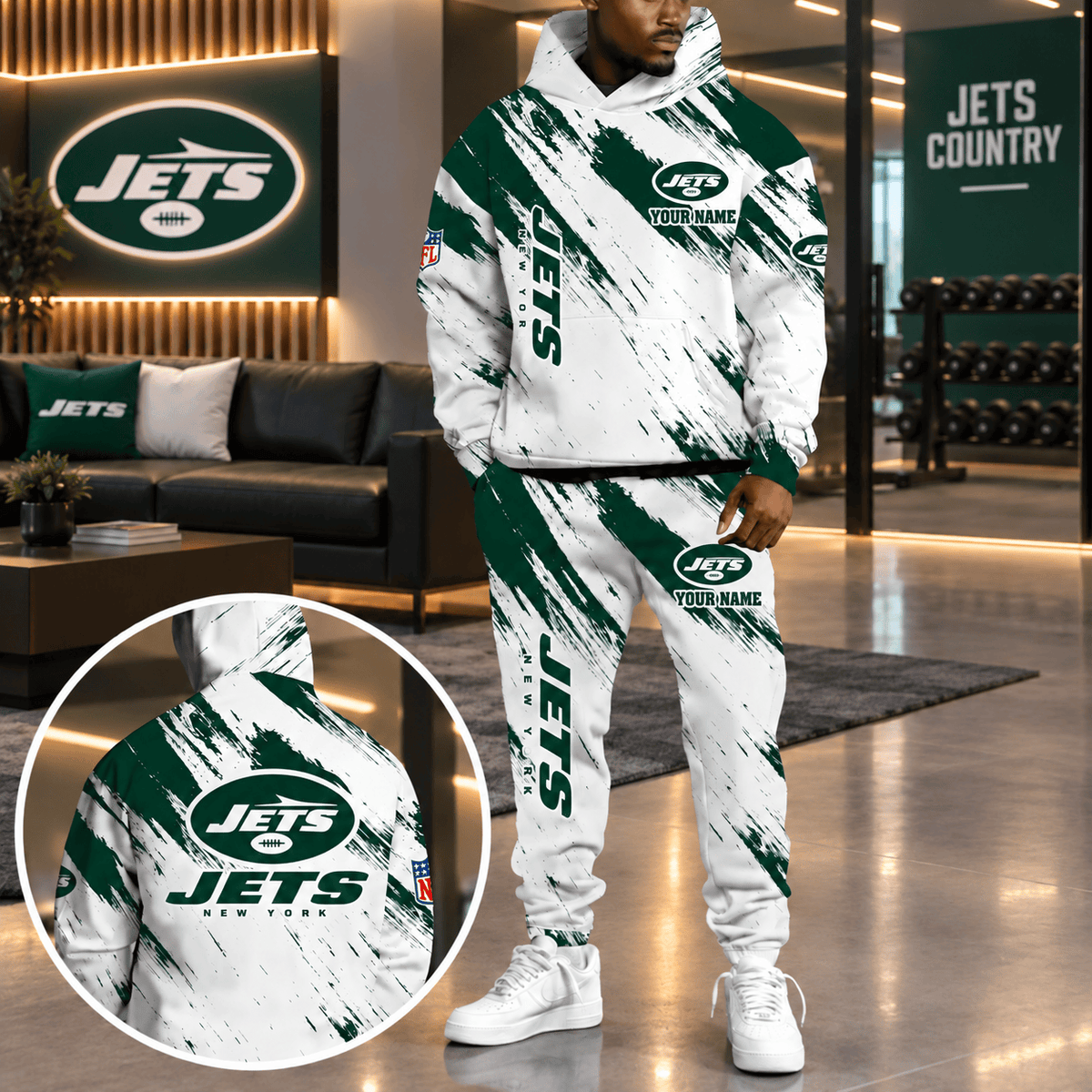 New York Jets Personalized NFL Team Hoodie & Sweatpants Set