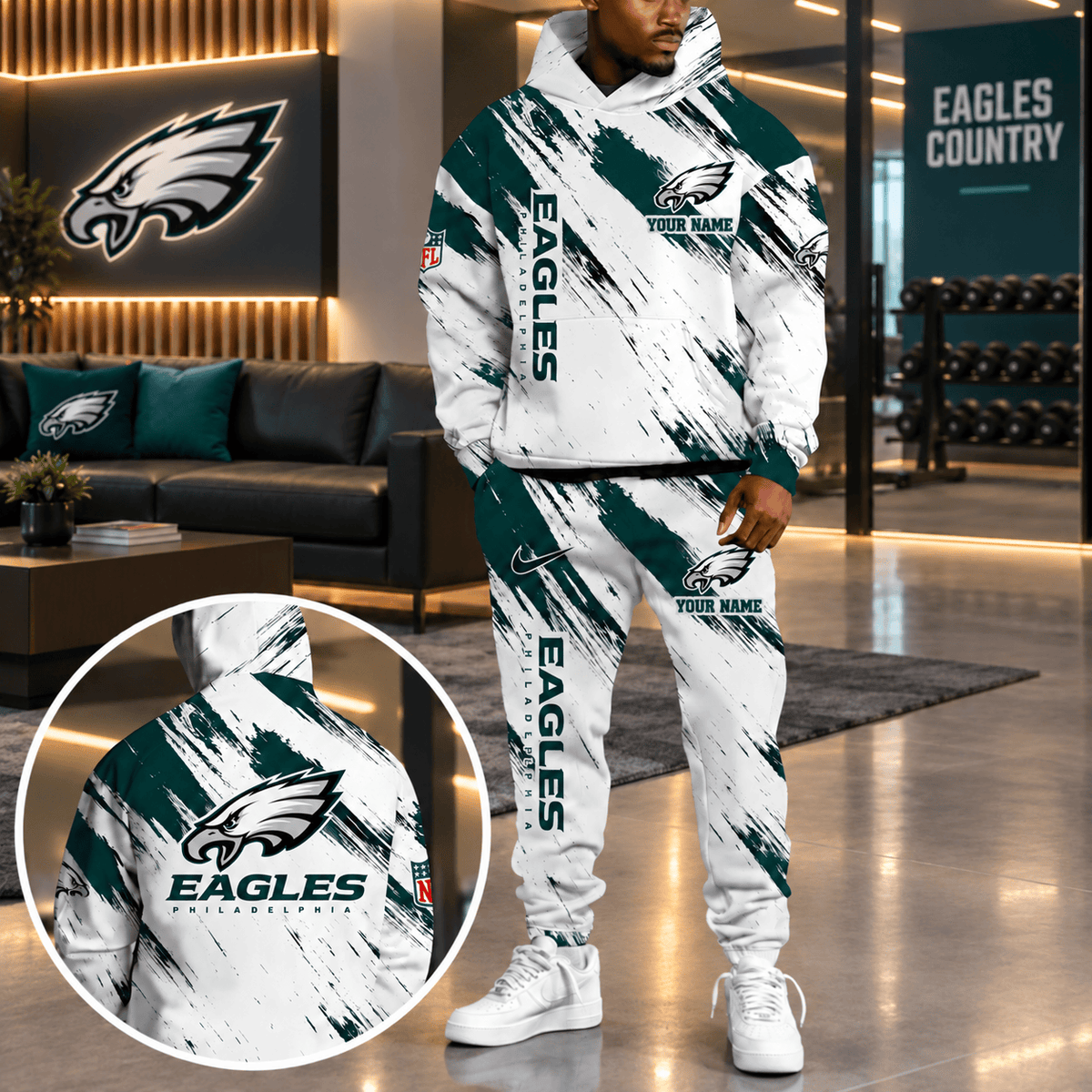 Philadelphia Eagles Personalized NFL Team Hoodie & Sweatpants Set
