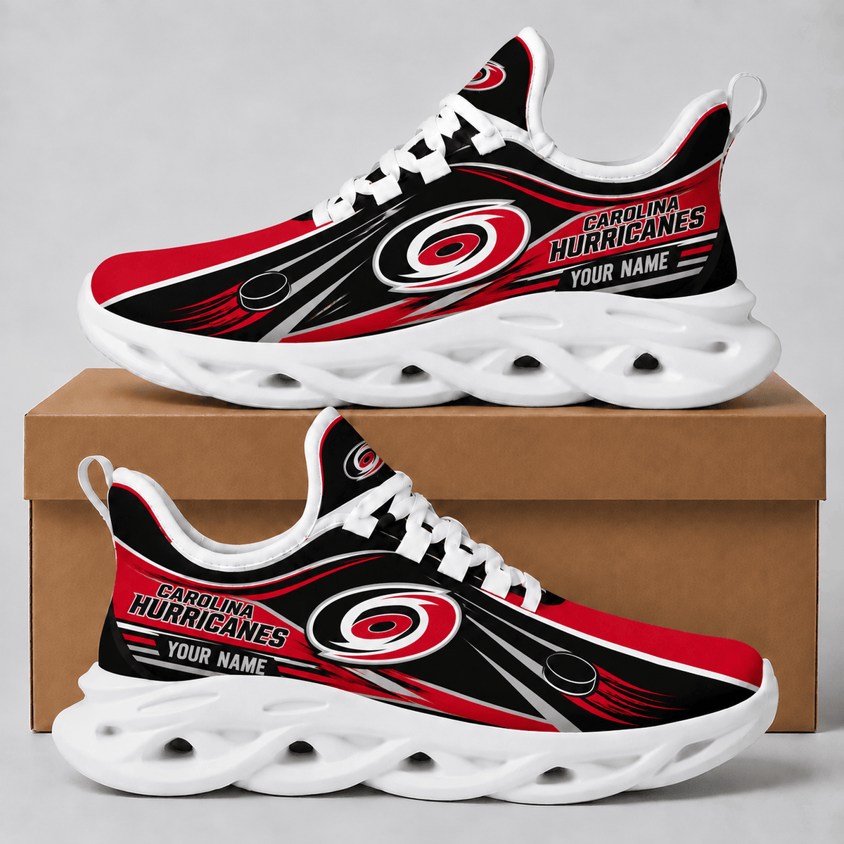 Carolina Hurricanes NHL Personalized Team Sneakers – Custom Name Hockey Fan Shoes
