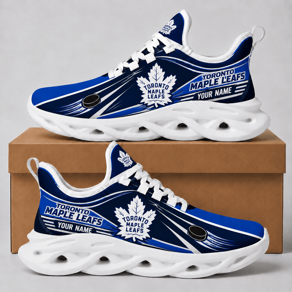 Toronto Maple Leafs NHL Personalized Team Sneakers – Custom Name Hockey Fan Shoes