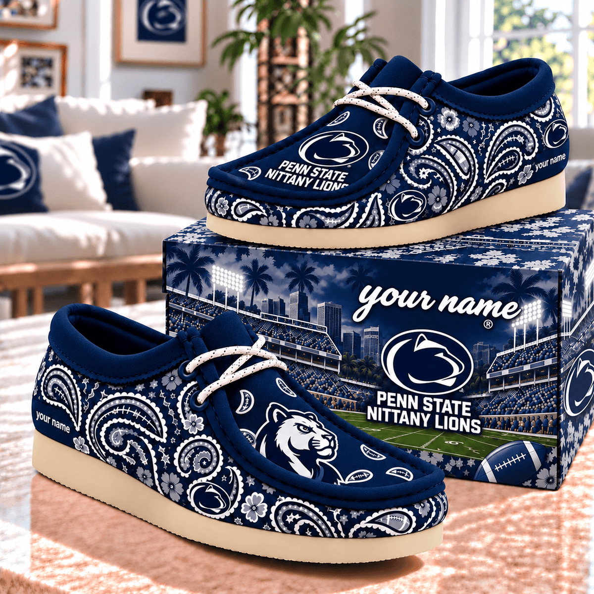 Penn State Nittany Lions NCAA Personalized Football Hey Dude Shoes Gift For Fan