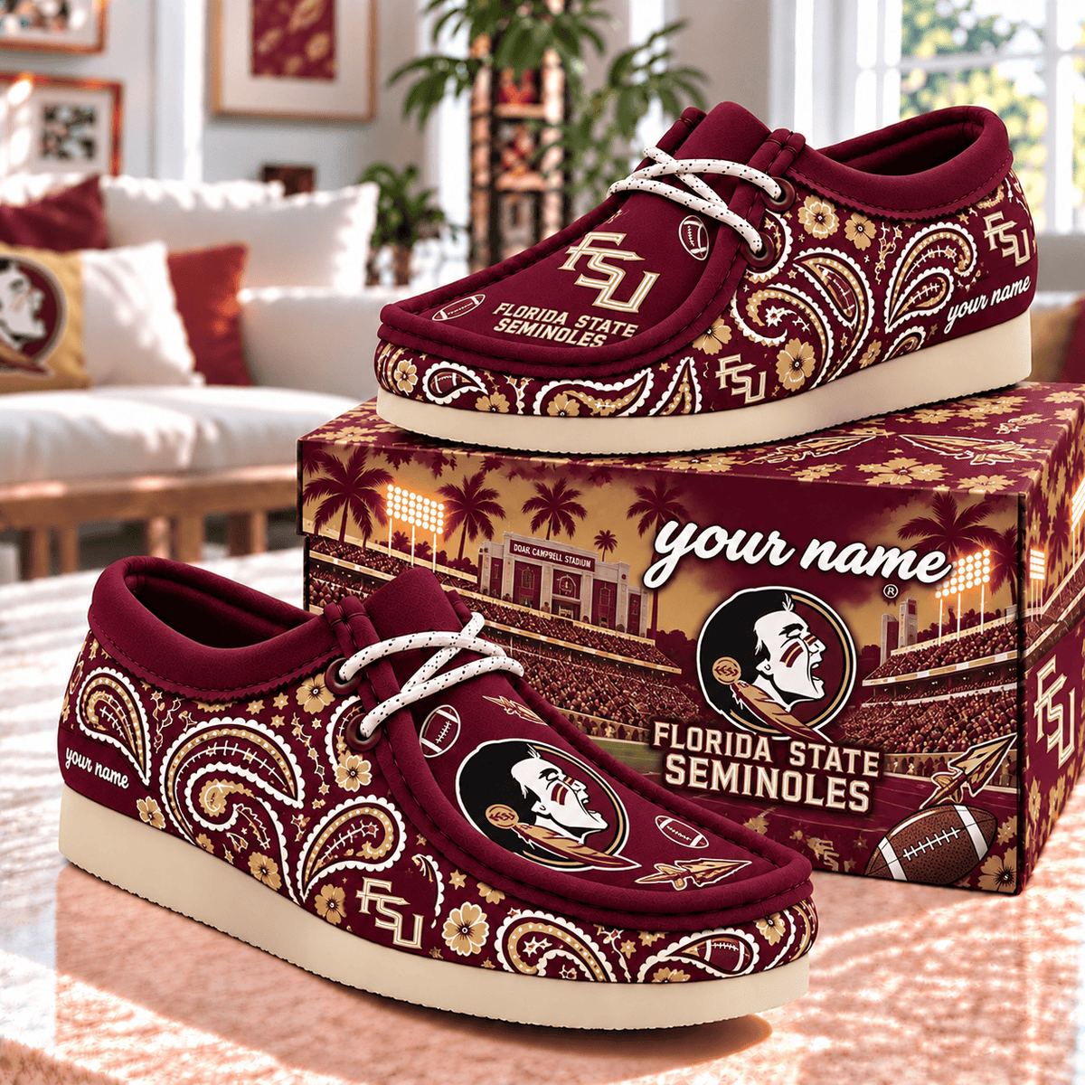 Florida State Seminoles NCAA Personalized Football Hey Dude Shoes Gift For Fan