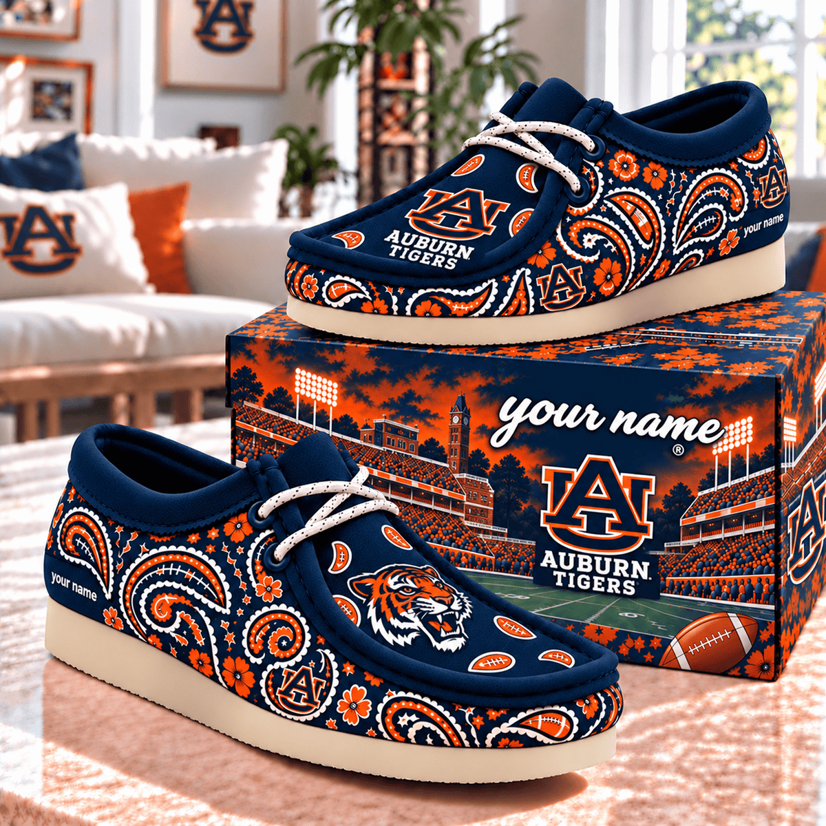 Auburn Tigers NCAA Personalized Football Hey Dude Shoes Gift For Fan