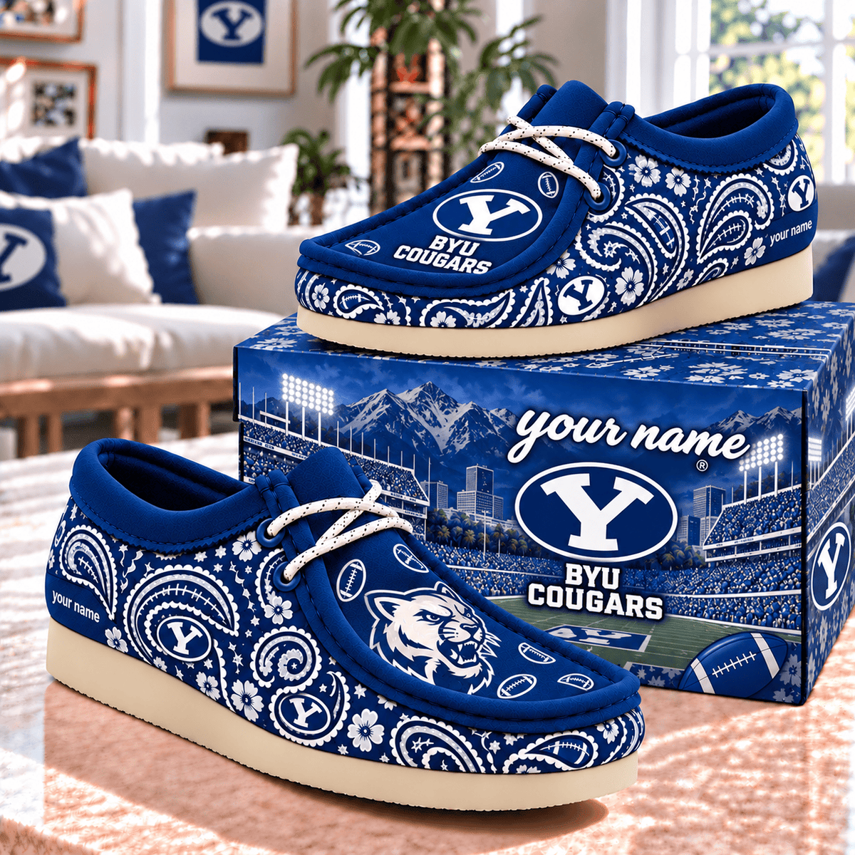 BYU Cougars NCAA Personalized Football Hey Dude Shoes Gift For Fan