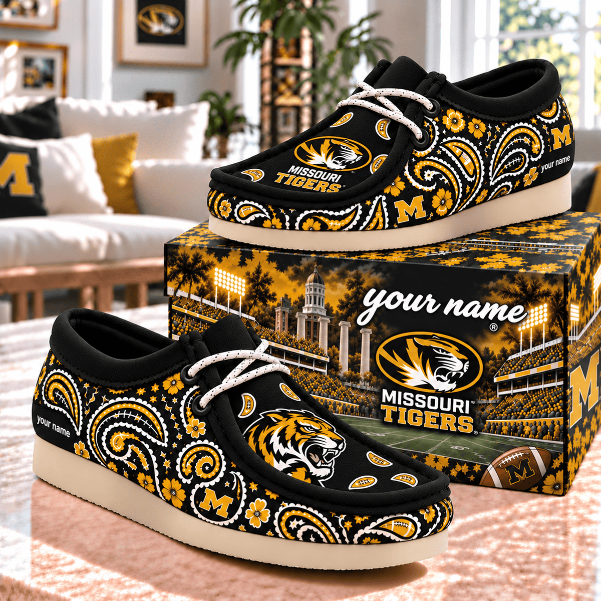 Missouri Tigers NCAA Personalized Football Hey Dude Shoes Gift For Fan