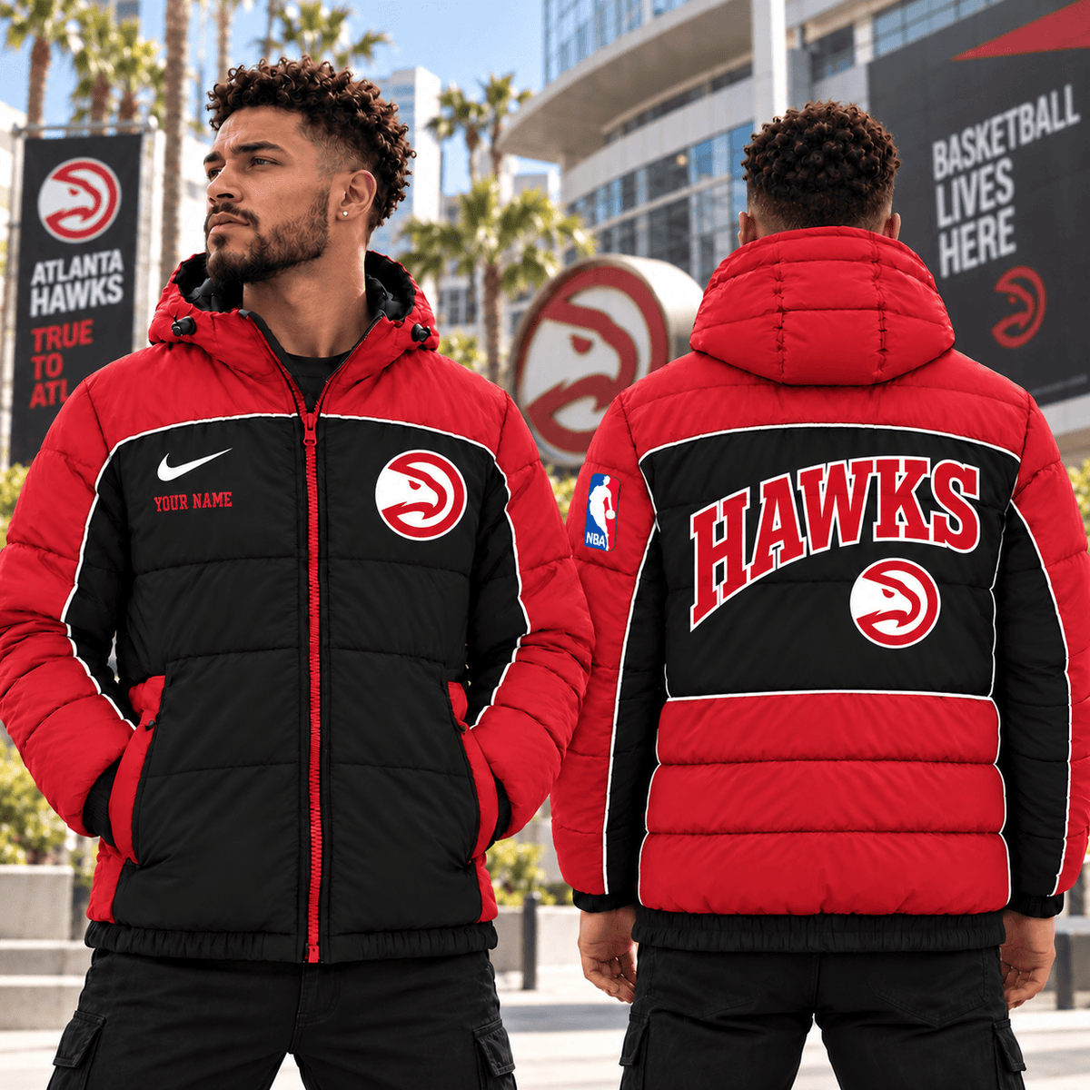 Atlanta Hawks NBA Down Jacket Custom Name Gifts For Fan - Limited Edition