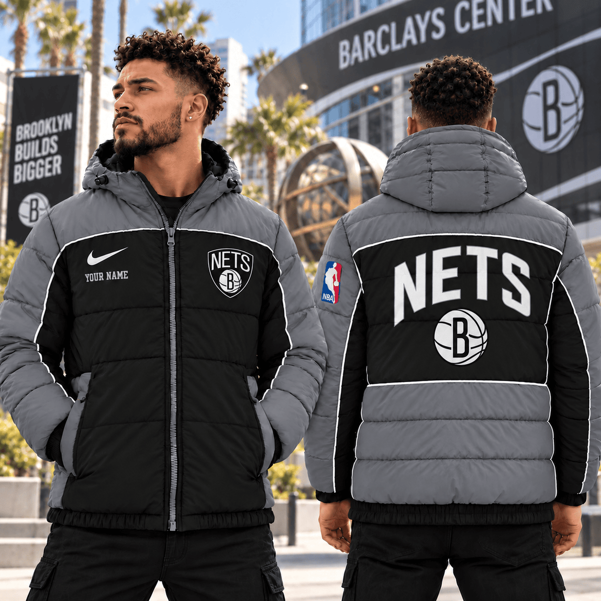 Brooklyn Nets NBA Down Jacket Custom Name Gifts For Fan - Limited Edition
