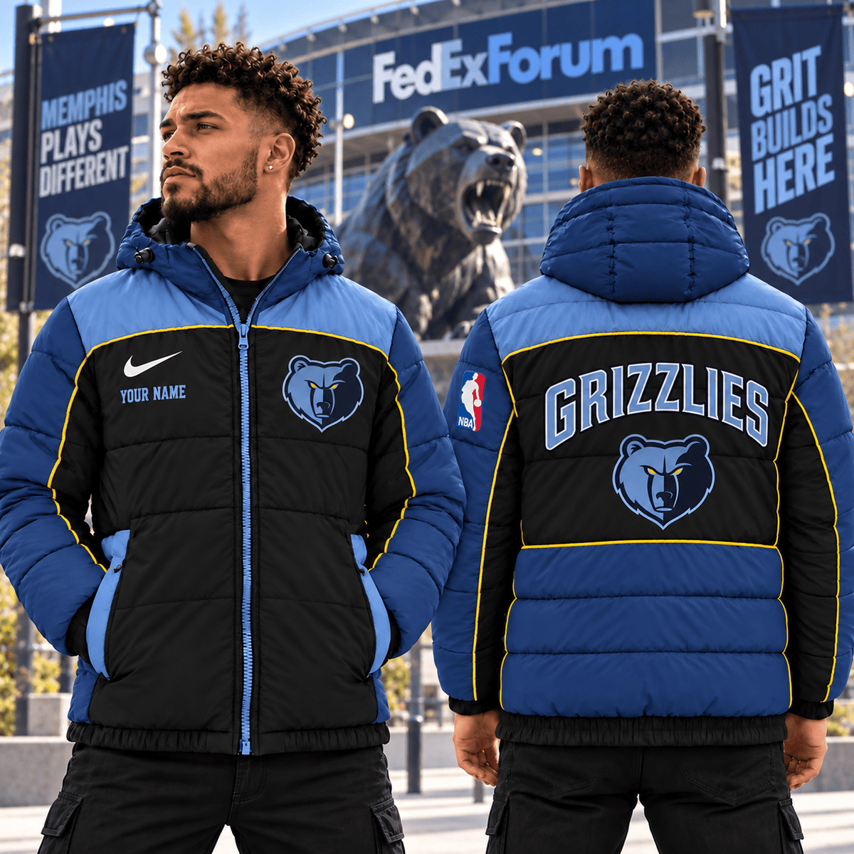 Memphis Grizzlies NBA Down Jacket Custom Name Gifts For Fan - Limited Edition