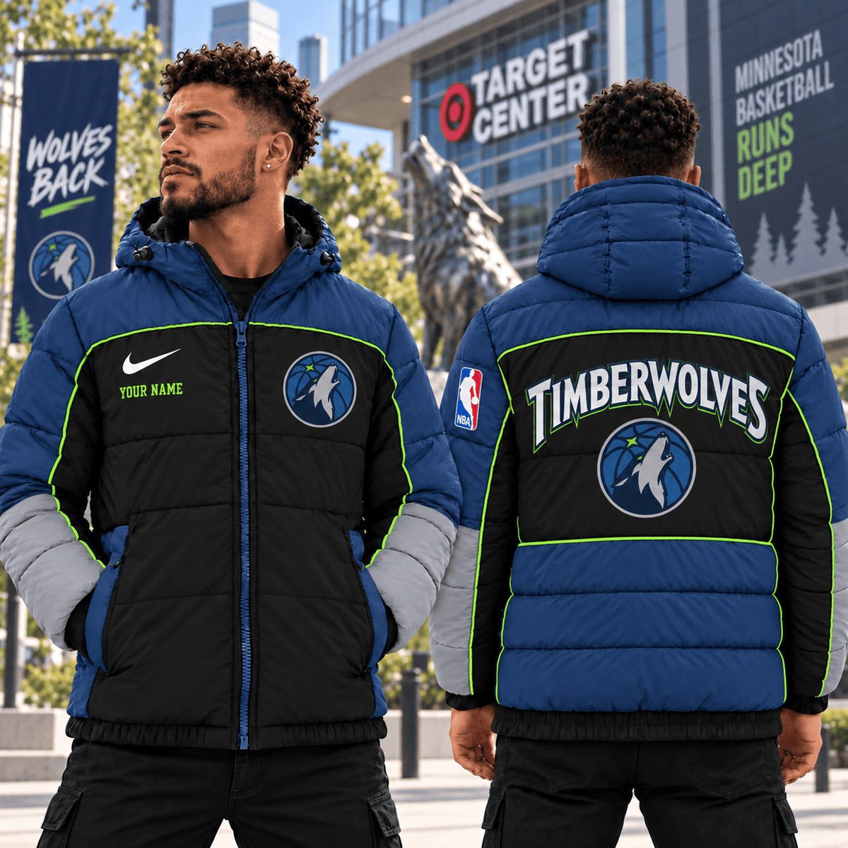 Minnesota Timberwolves NBA Down Jacket Custom Name Gifts For Fan - Limited Edition