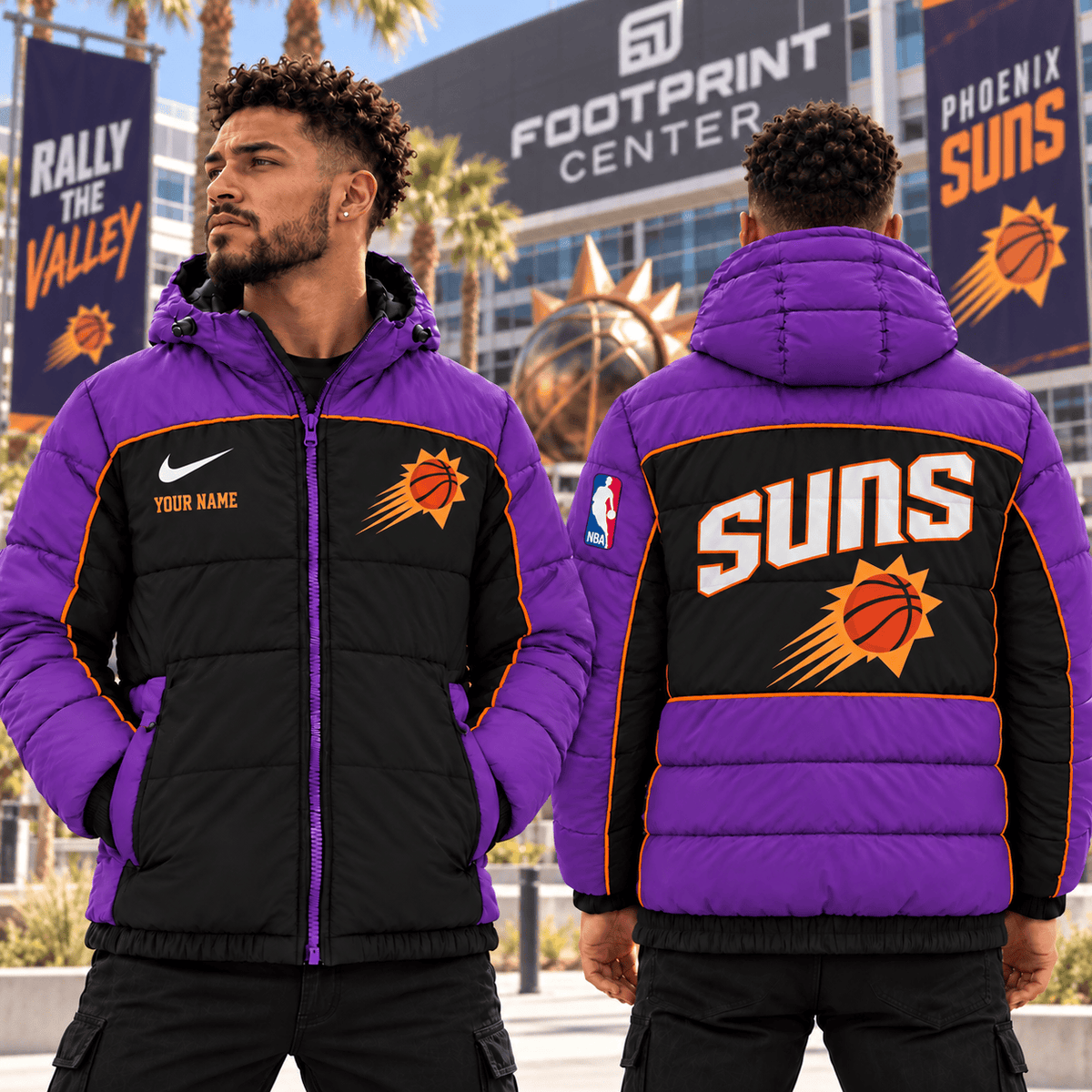 Phoenix Suns NBA Down Jacket Custom Name Gifts For Fan - Limited Edition