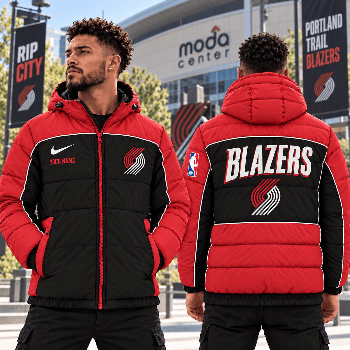 Portland Trail Blazers NBA Down Jacket Custom Name Gifts For Fan - Limited Edition