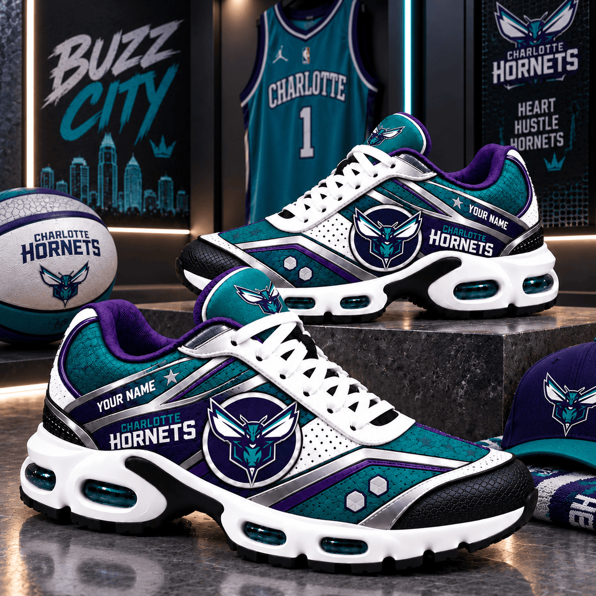 Charlotte Hornets NBA NEW Air Max Plus Shoes New Style For Fan