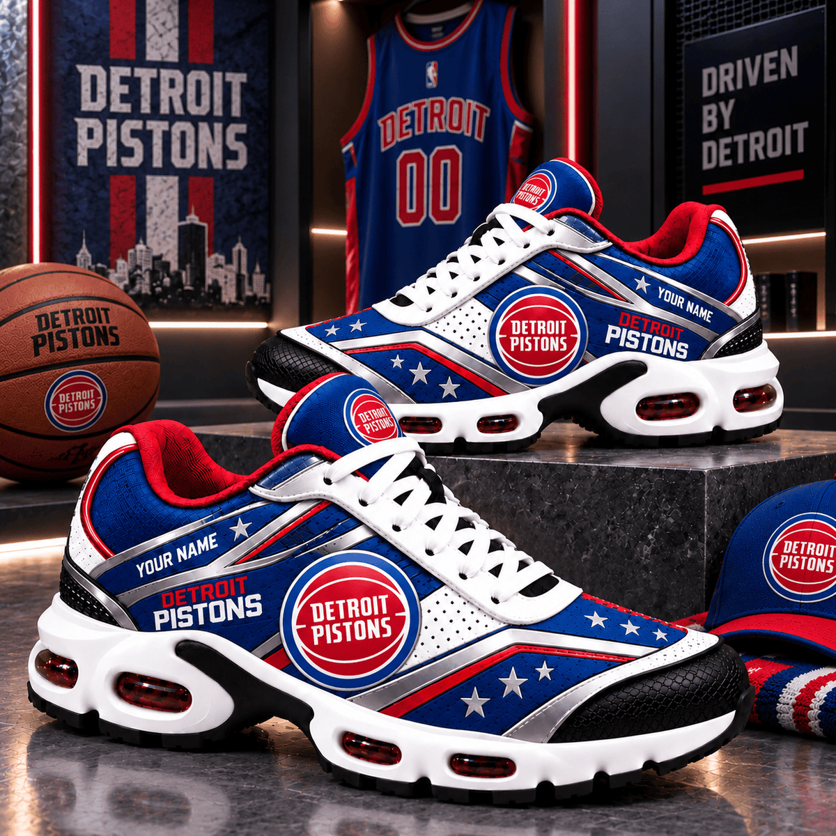 Detroit Pistons NBA NEW Air Max Plus Shoes New Style For Fan