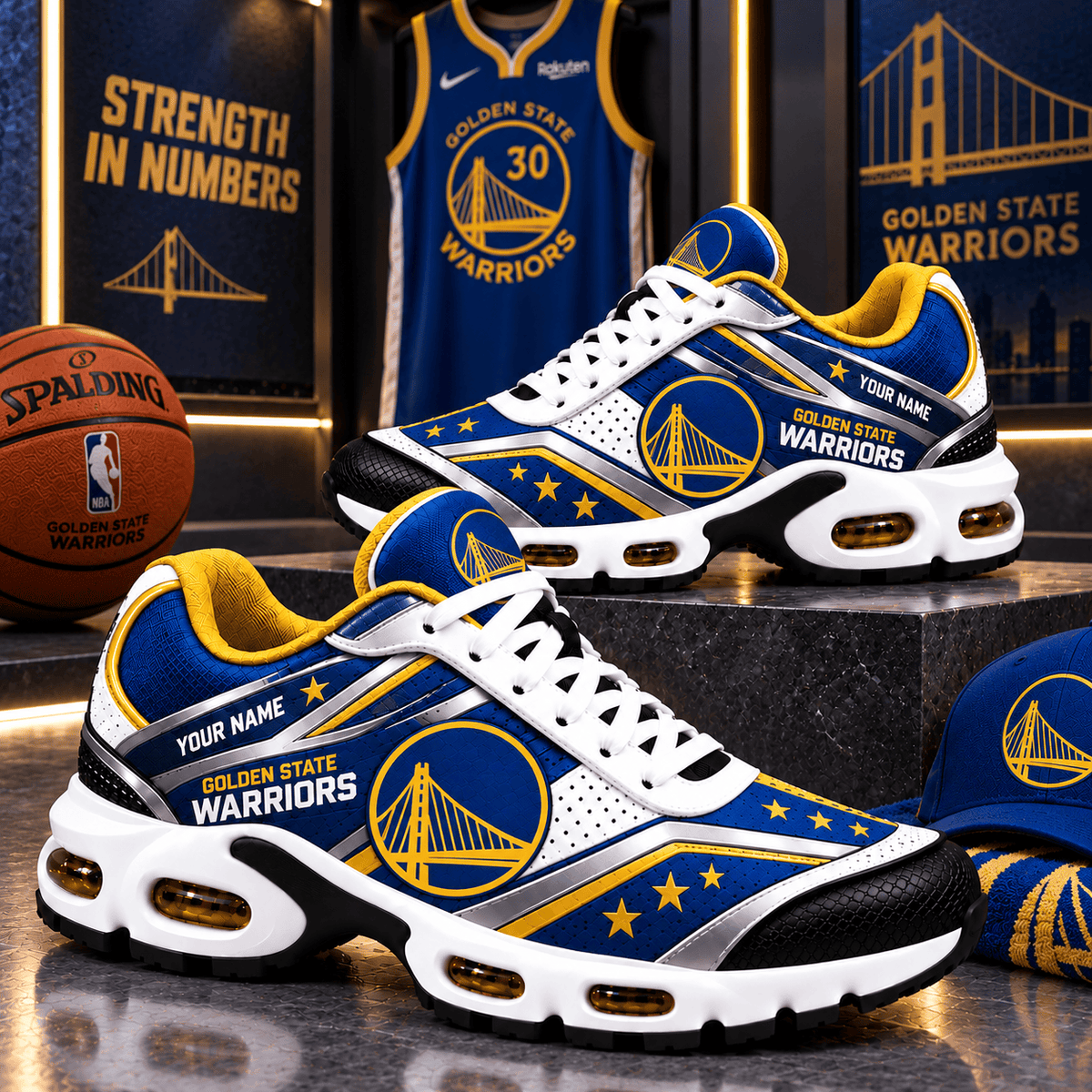 Golden State Warriors NBA NEW Air Max Plus Shoes New Style For Fan