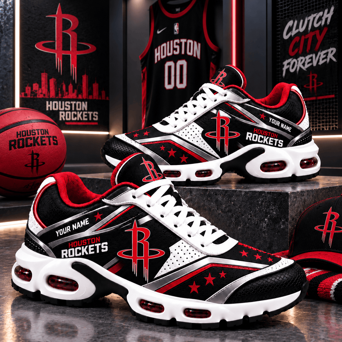 Houston Rockets NBA NEW Air Max Plus Shoes New Style For Fan