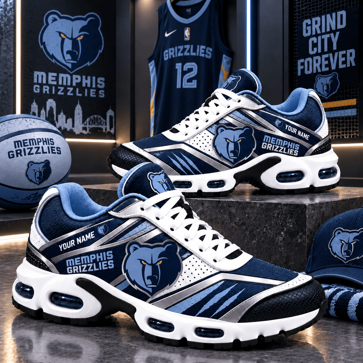 Memphis Grizzlies NBA NEW Air Max Plus Shoes New Style For Fan