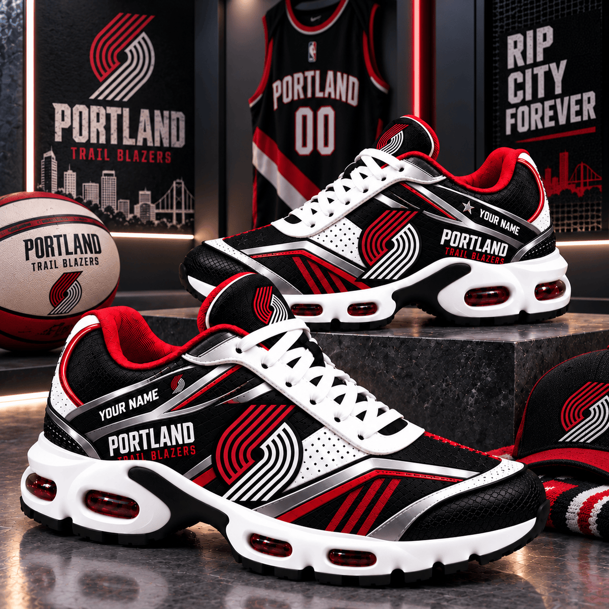 Portland Trail Blazers NBA NEW Air Max Plus Shoes New Style For Fan