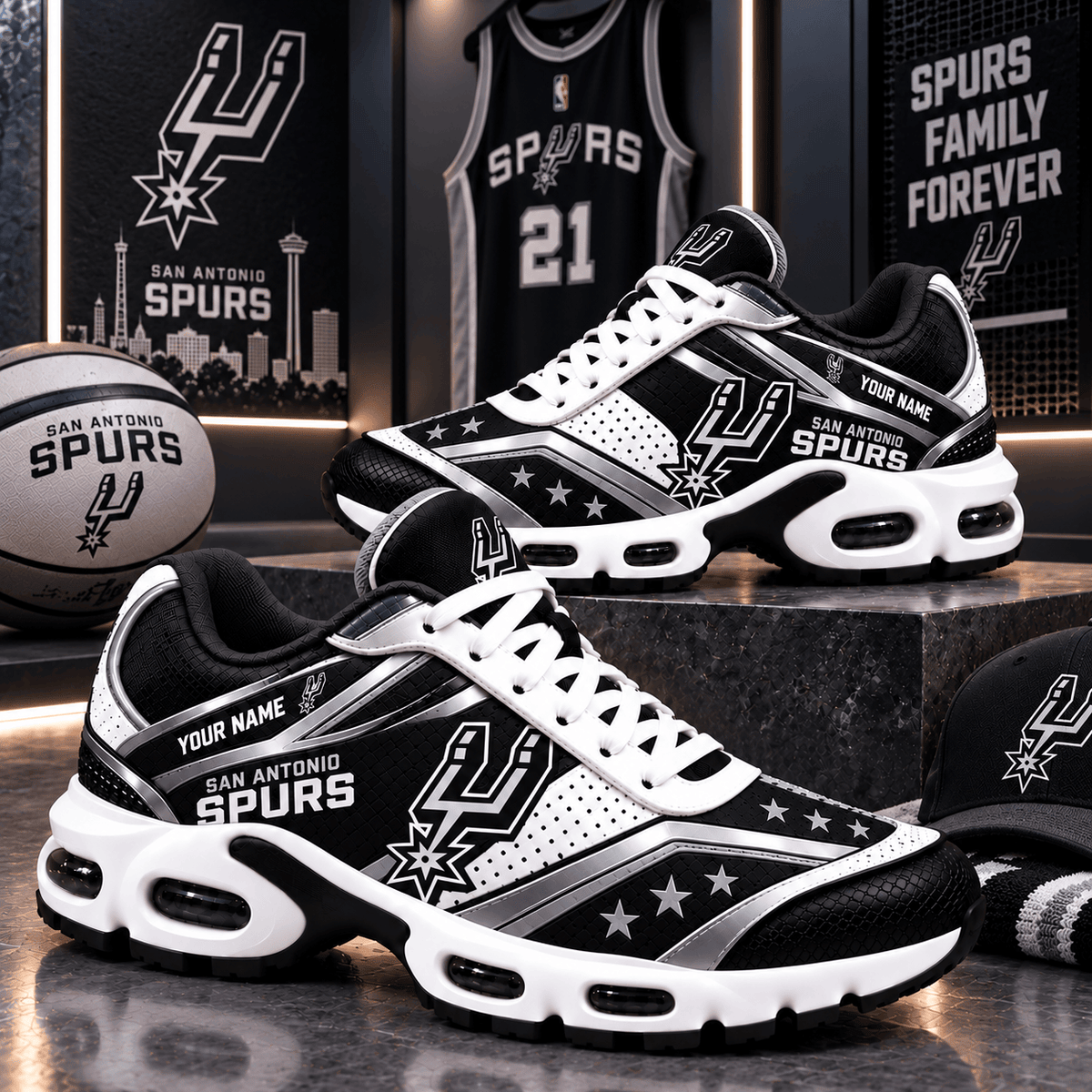 San Antonio Spurs ⭐ NBA NEW Air Max Plus Shoes New Style For Fan
