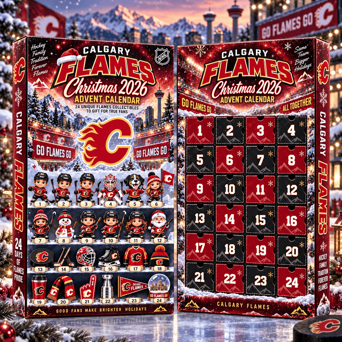 Calgary Flames NHL team Advent Calendar Box New Style For Fan