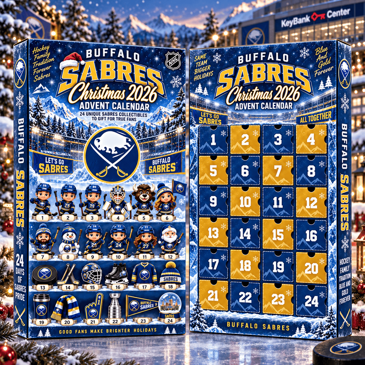 Buffalo Sabres NHL team Advent Calendar Box New Style For Fan