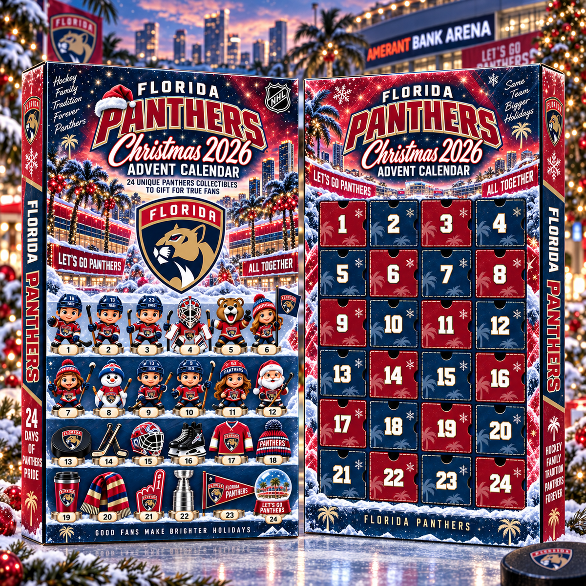 Florida Panthers NHL team Advent Calendar Box New Style For Fan