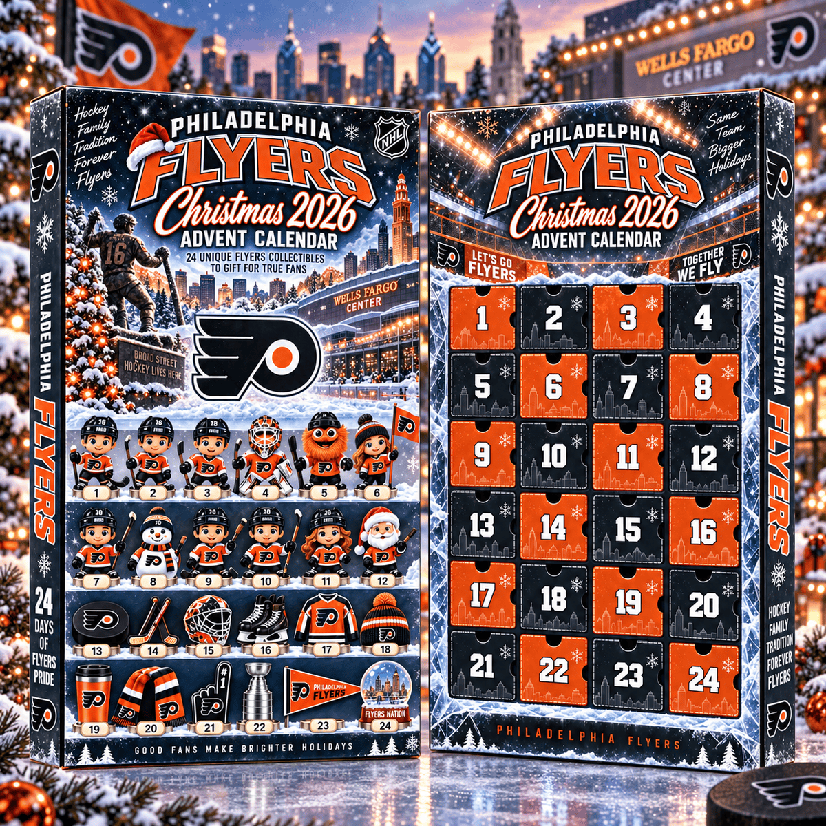 Philadelphia Flyers NHL team Advent Calendar Box New Style For Fan