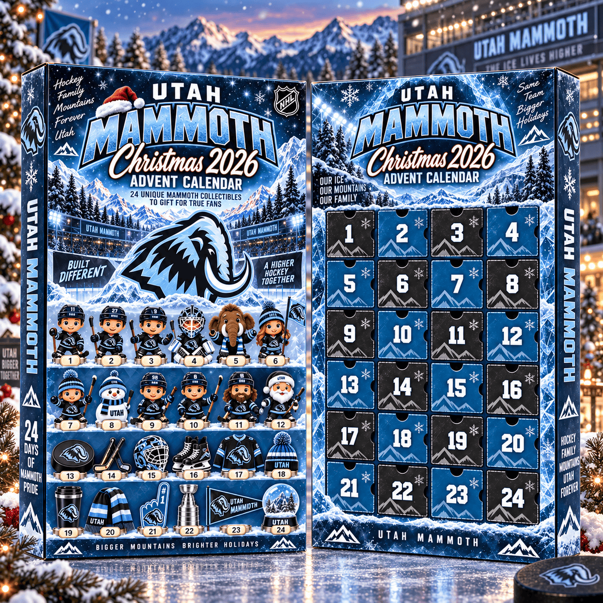 Utah Mammoth NHL team Advent Calendar Box New Style For Fan