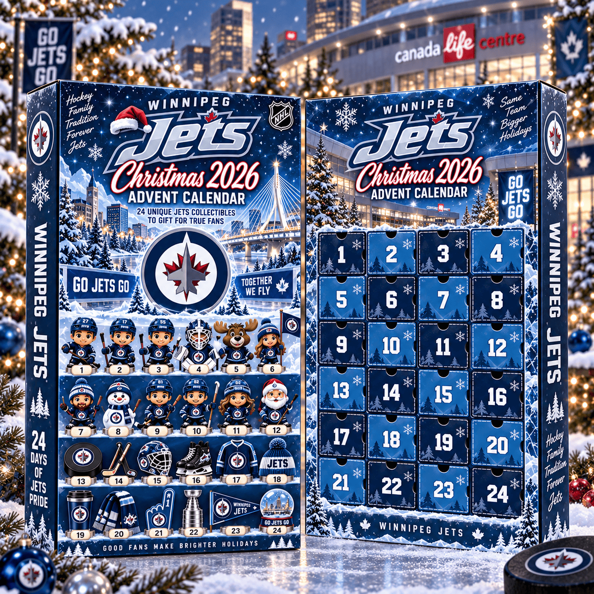 Winnipeg Jets NHL team Advent Calendar Box New Style For Fan