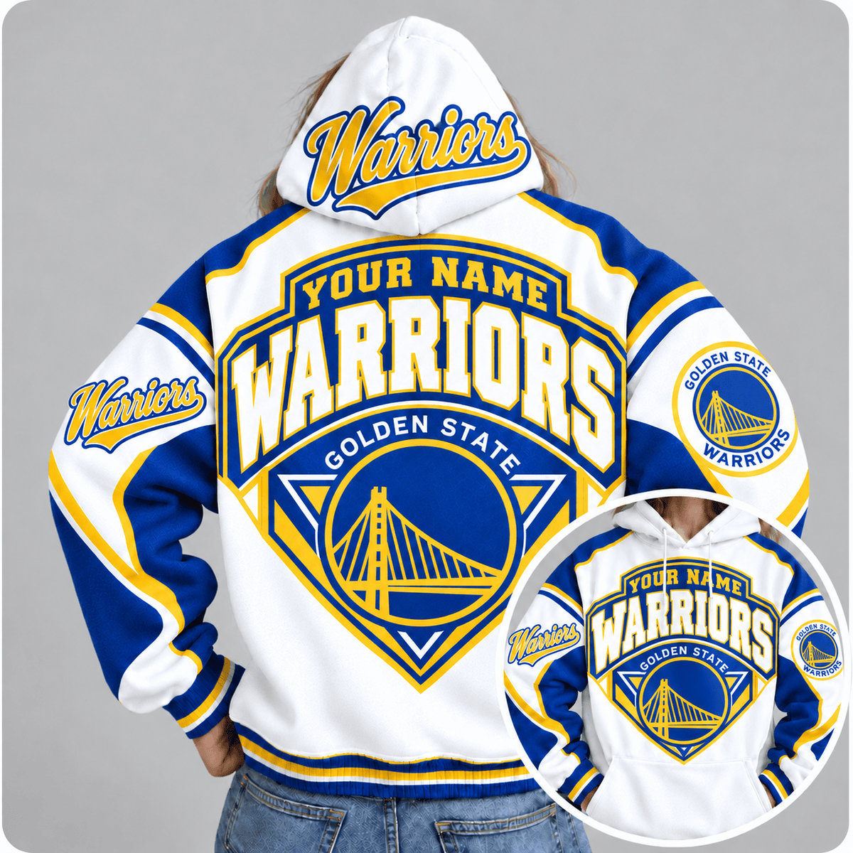 Golden State Warriors Personalized NBA Team Hoodie – Custom Name Basketball Fan Pullover Hoodie
