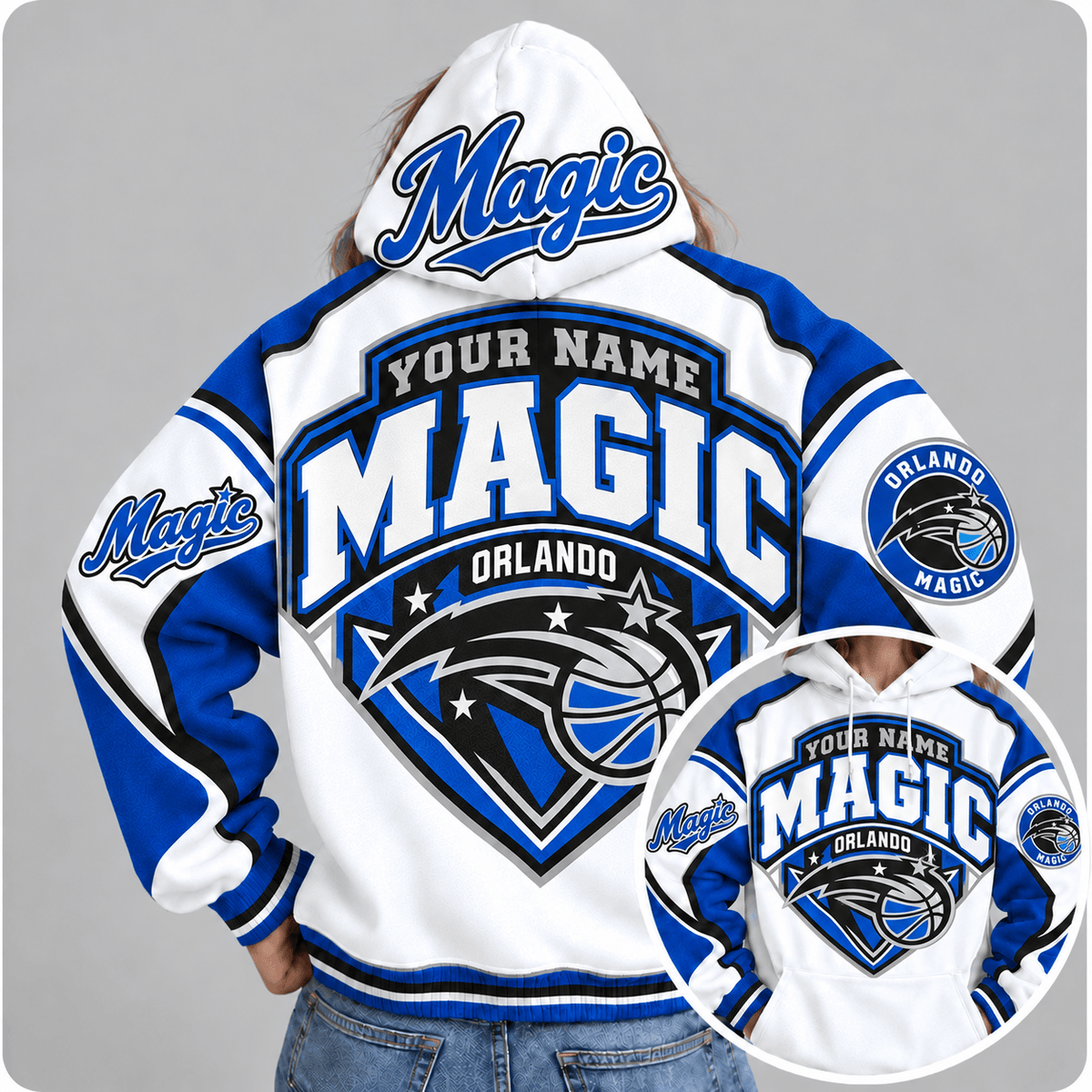 Orlando Magic Personalized NBA Team Hoodie – Custom Name Basketball Fan Pullover Hoodie