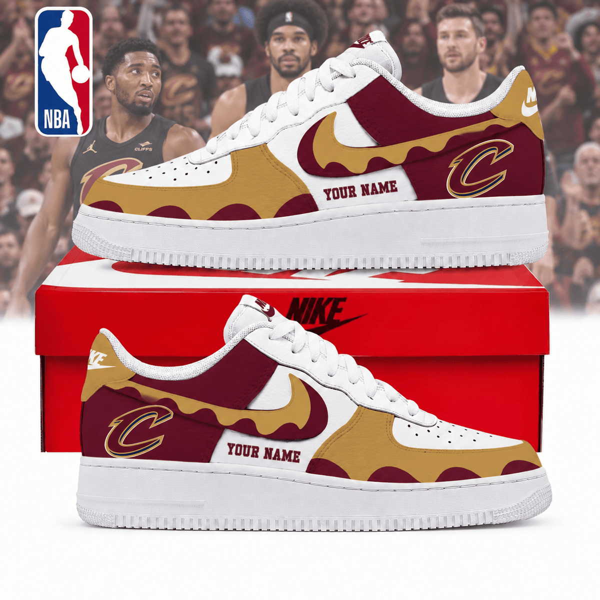 Cleveland Cavaliers NBA Personalized Low Top Air Force Shoes