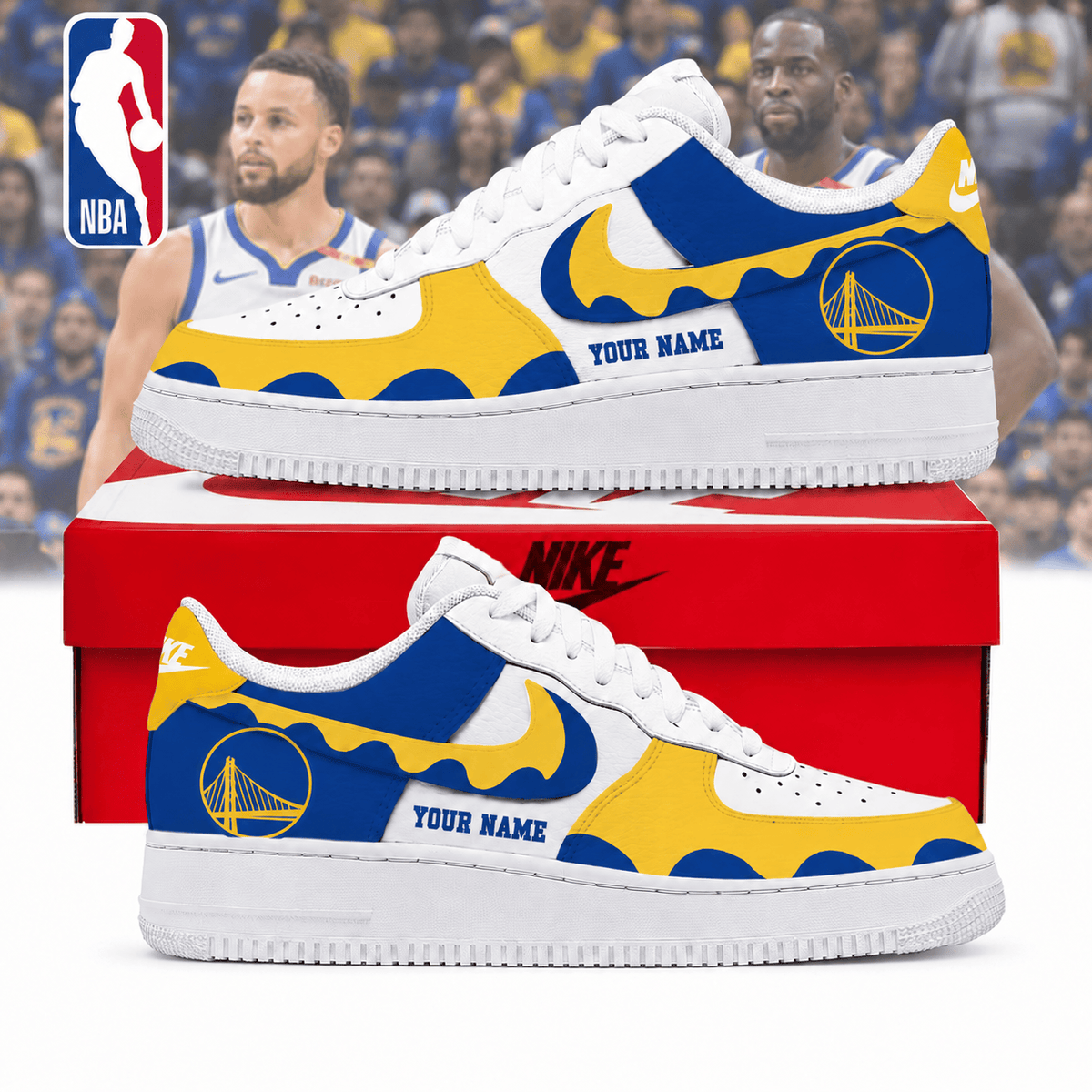 Golden State Warriors NBA Personalized Low Top Air Force Shoes