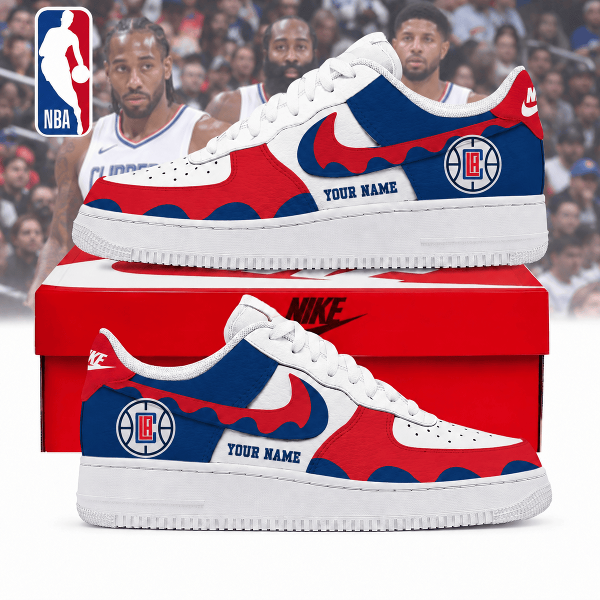 Los Angeles Clippers NBA Personalized Low Top Air Force Shoes