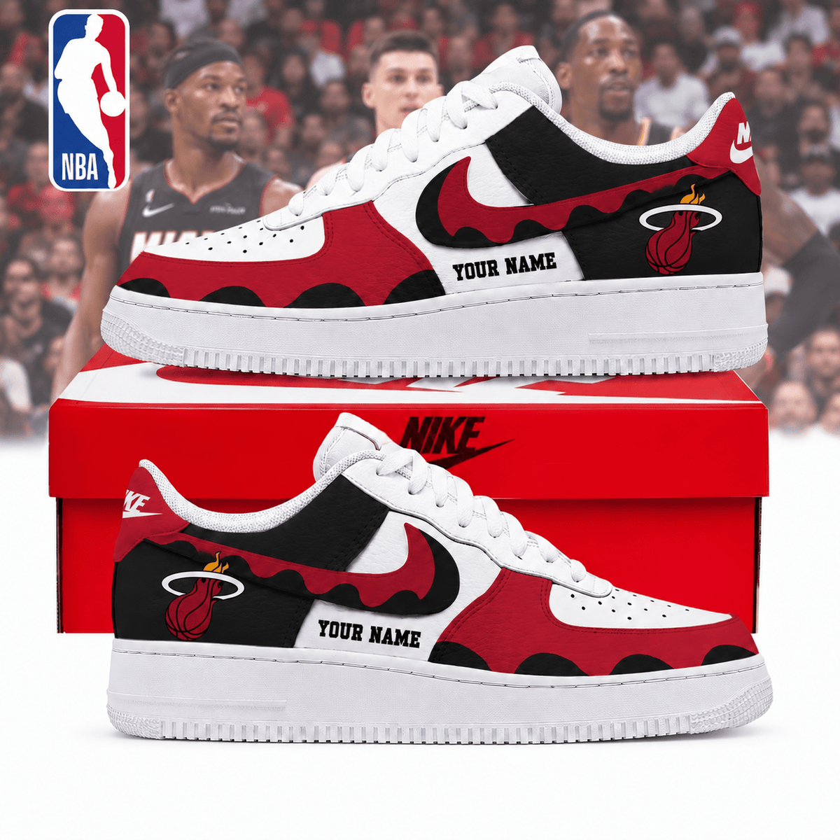 Miami Heat ⭐ NBA Personalized Low Top Air Force Shoes