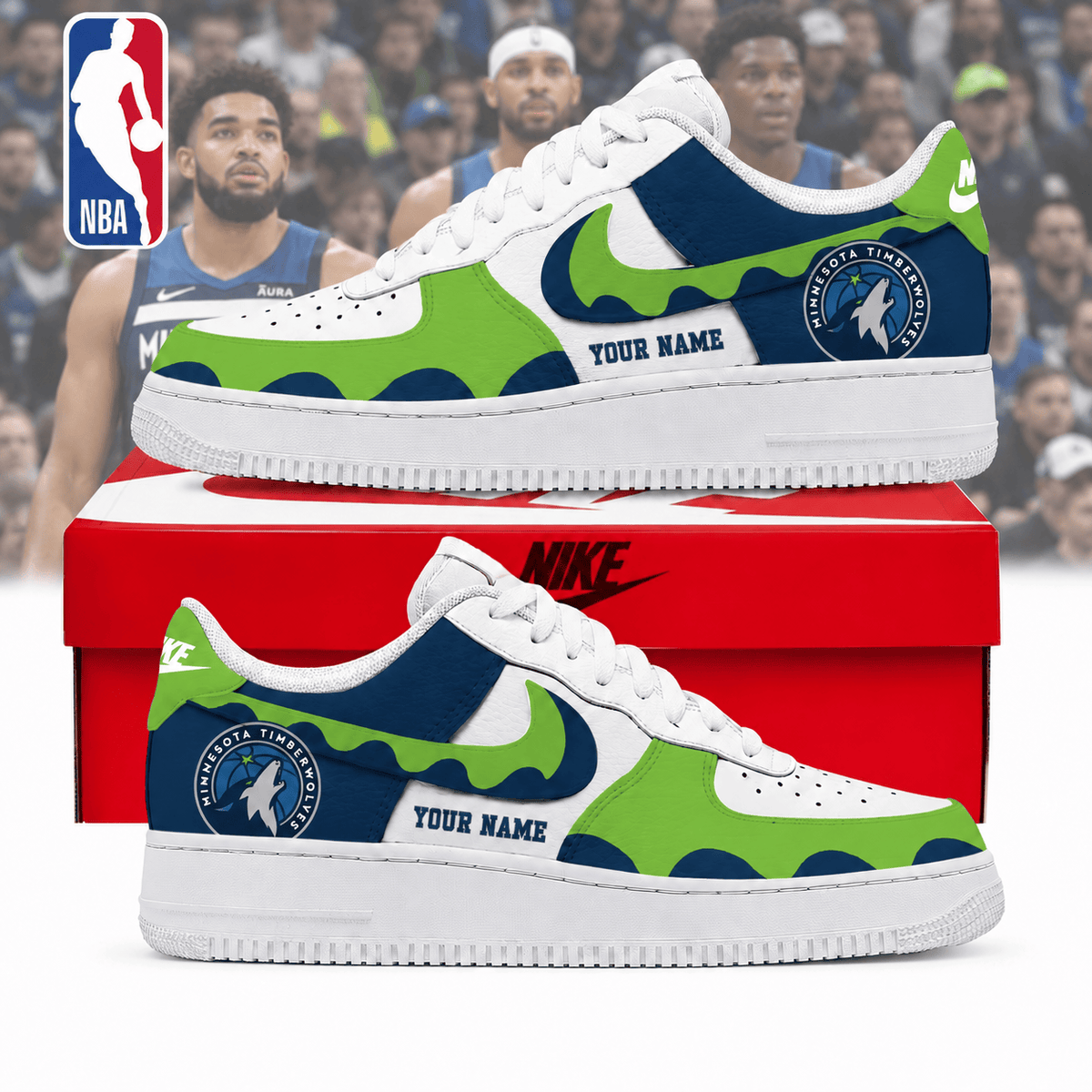 Minnesota Timberwolves NBA Personalized Low Top Air Force Shoes