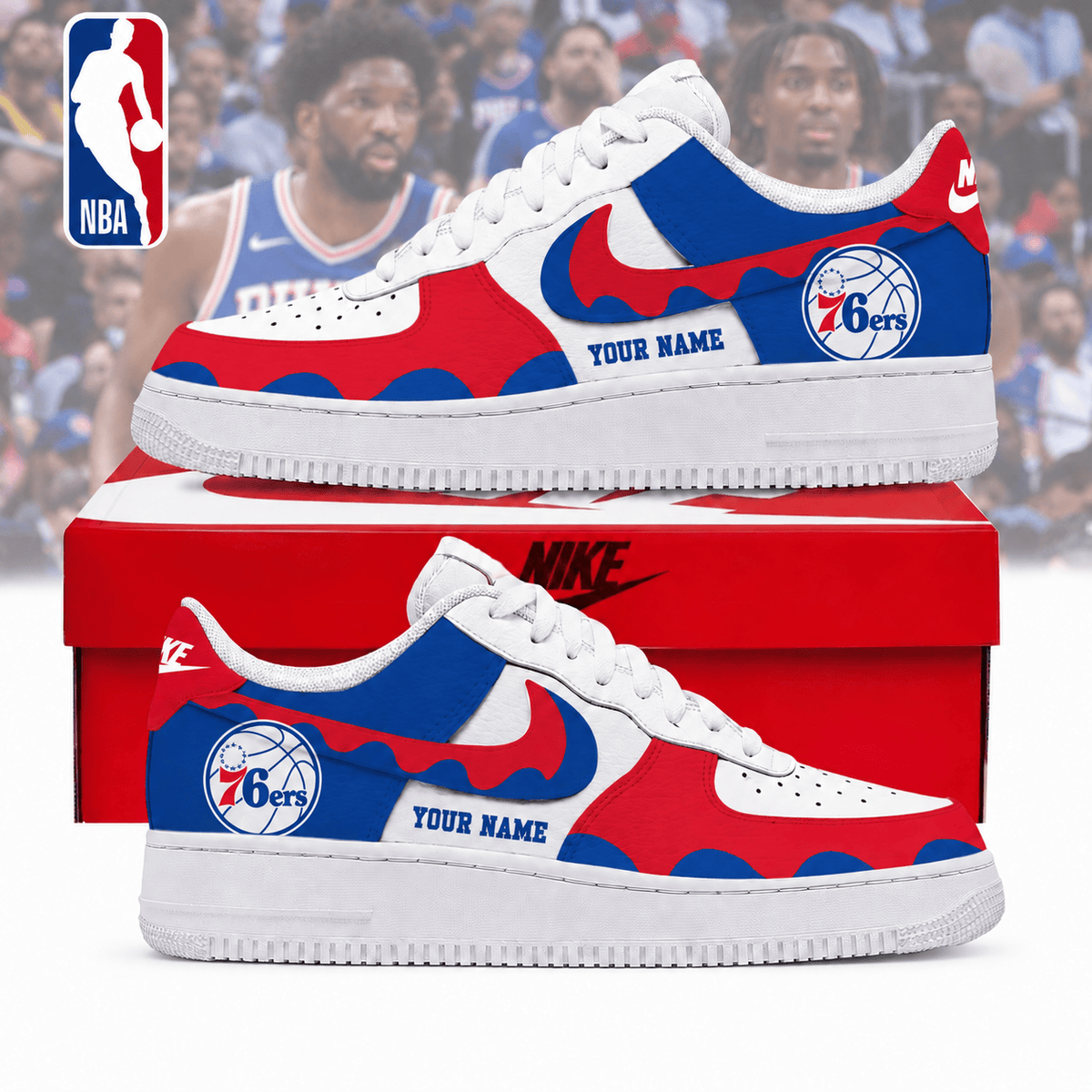 Philadelphia 76ers NBA Personalized Low Top Air Force Shoes