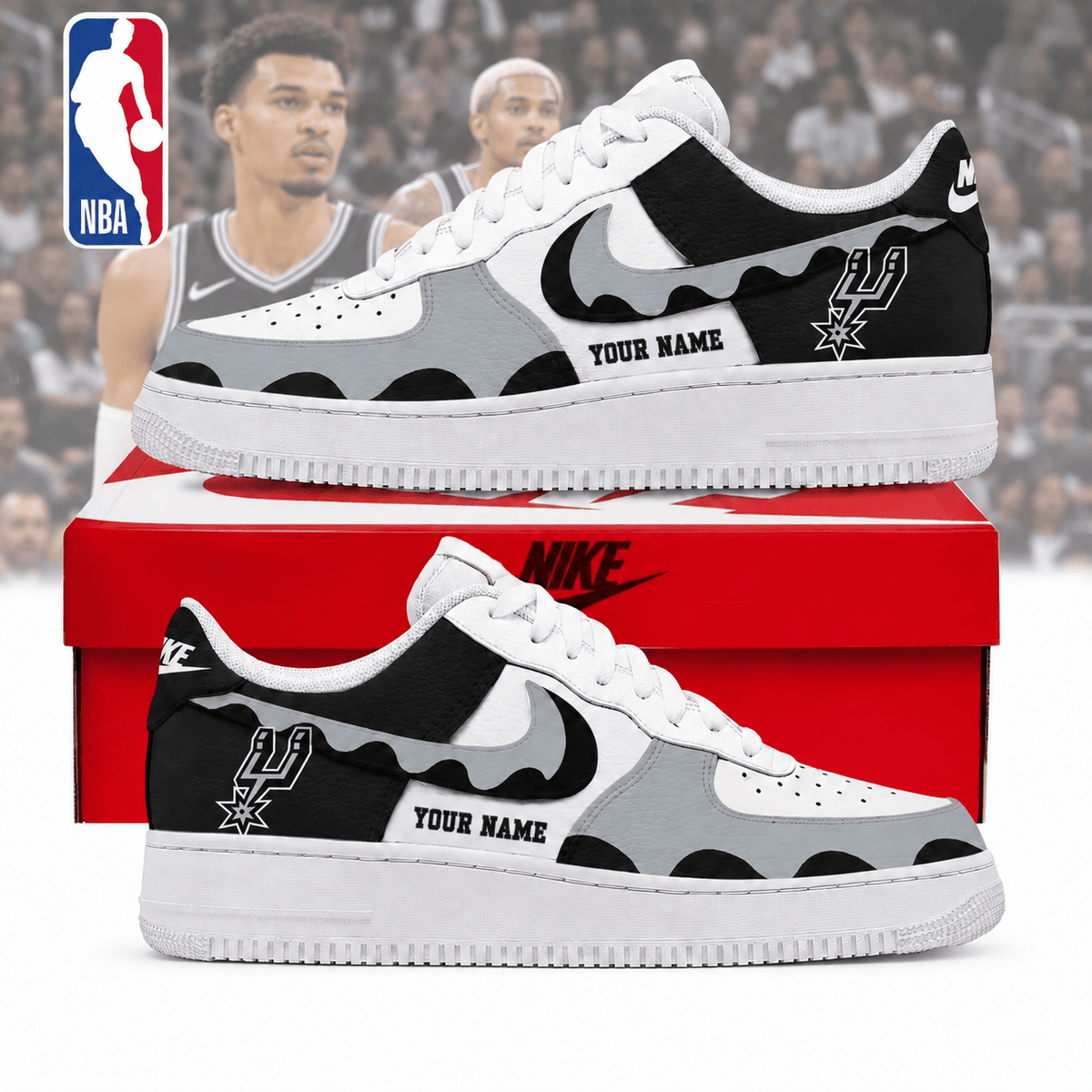 San Antonio Spurs ⭐ NBA Personalized Low Top Air Force Shoes